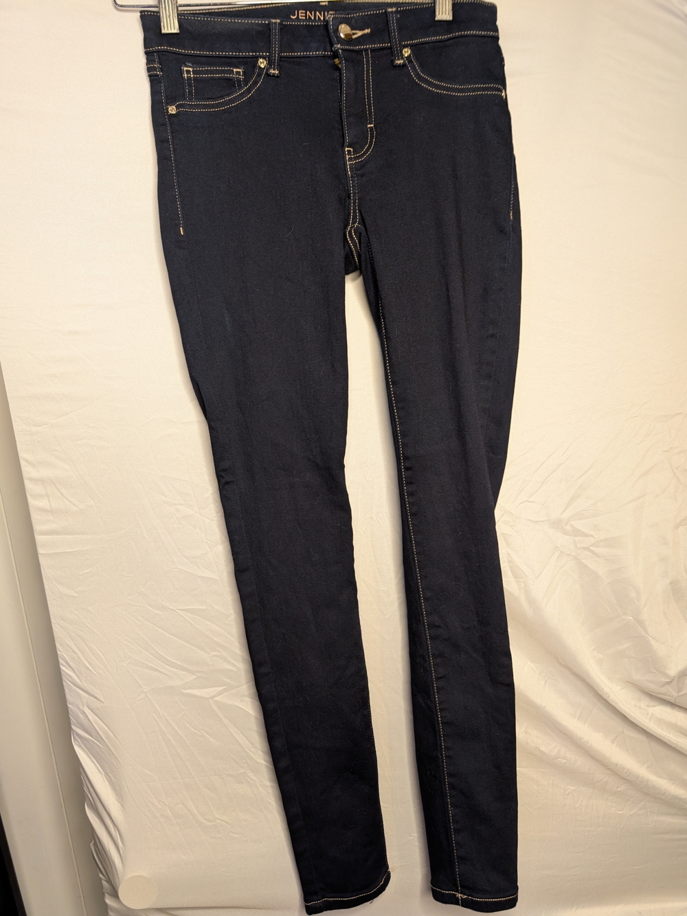 Jennifer Lopez Dark Blue Skinny Jeans with Contrast Stitching Size 4